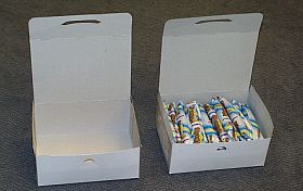 Packung Eis in Schachtel